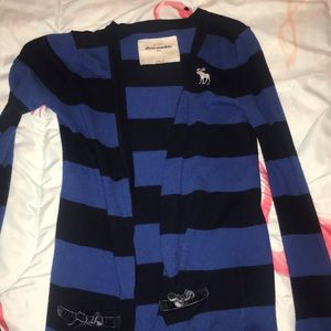 Blue and Black Striped Sweater
